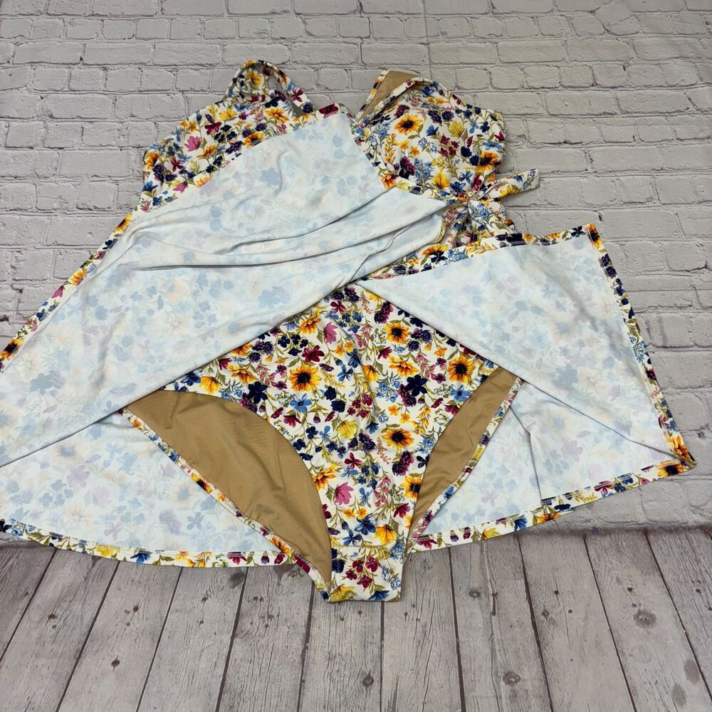 NWT Old Navy Women One Piece Swimsuit Dress Size 3X Floral D018 -7 - Picture 5 of 16